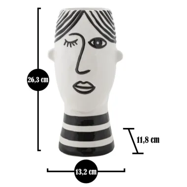 Wazon FACE 13,2X11,8X26,3 cm MIN 2